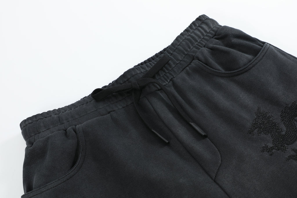 no E mosen(noE)日晒水洗RUDEBRAT侧篇幅刺绣baggy版型直筒卫裤