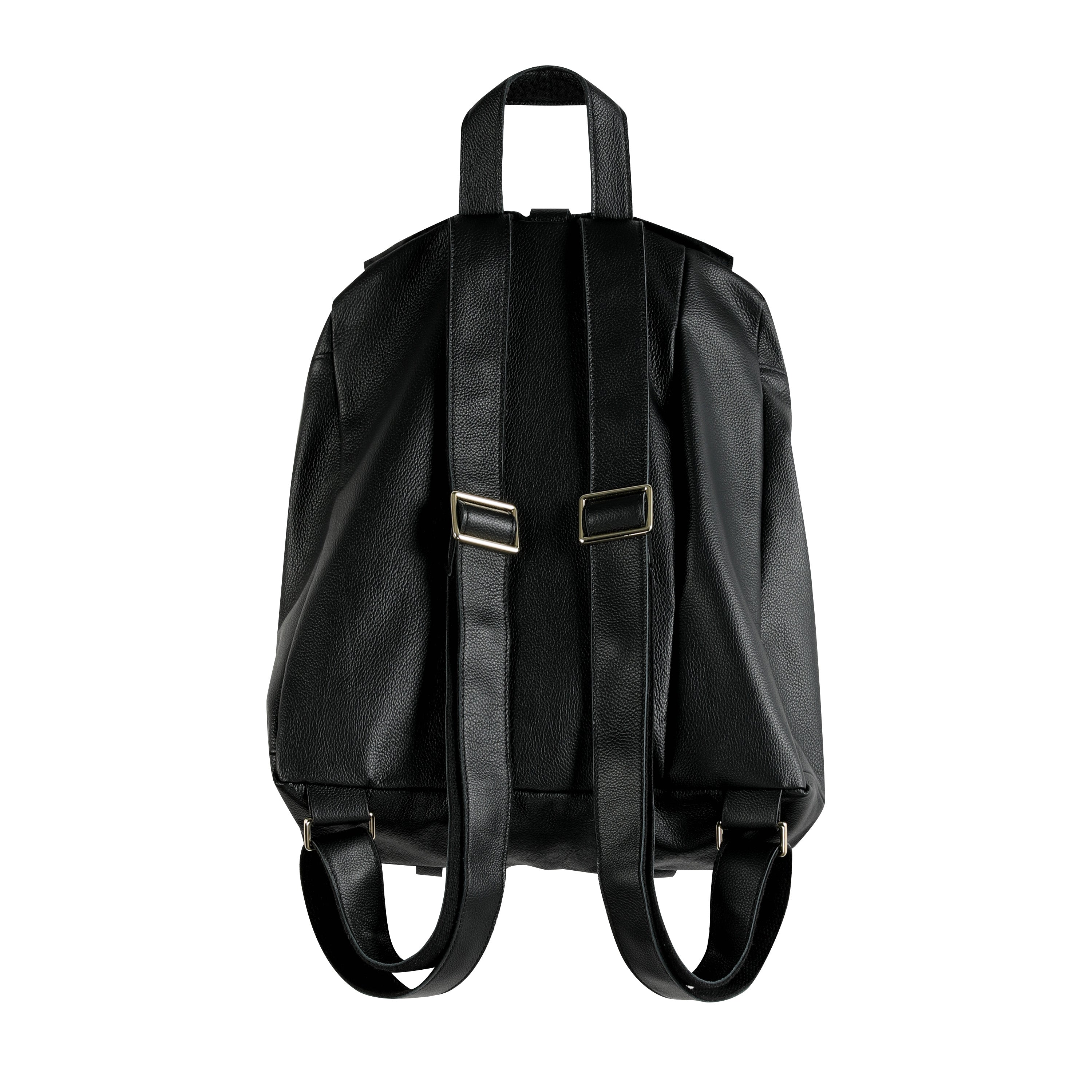 noEmosen(noE）马毛羊皮感超纤皮铆钉复古朋克街头通勤双肩包