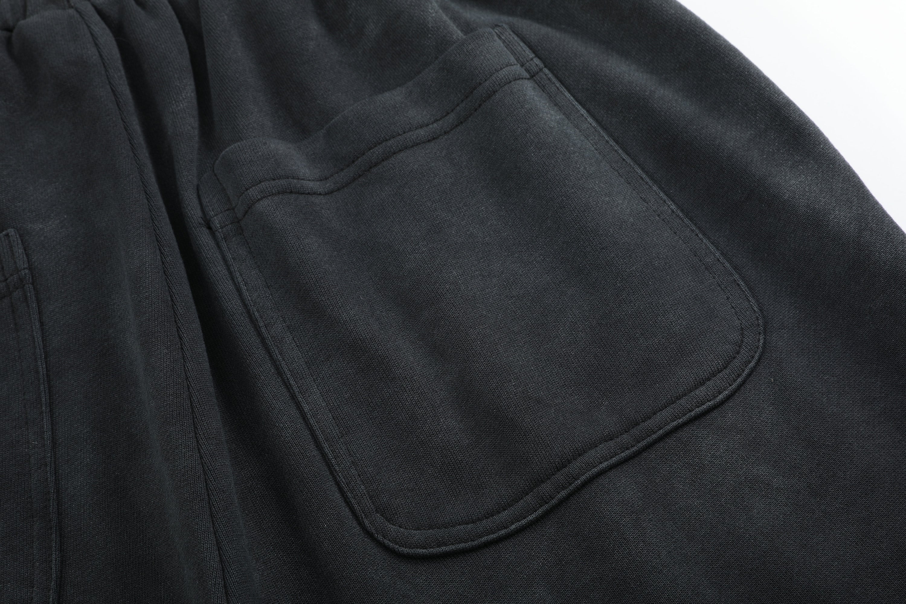 no E mosen(noE)日晒水洗RUDEBRAT侧篇幅刺绣baggy版型直筒卫裤