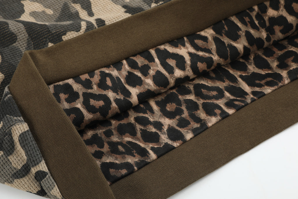 noEmosen(noE）火焰迷彩华夫格定制380G连帽秋冬合身街头卫衣