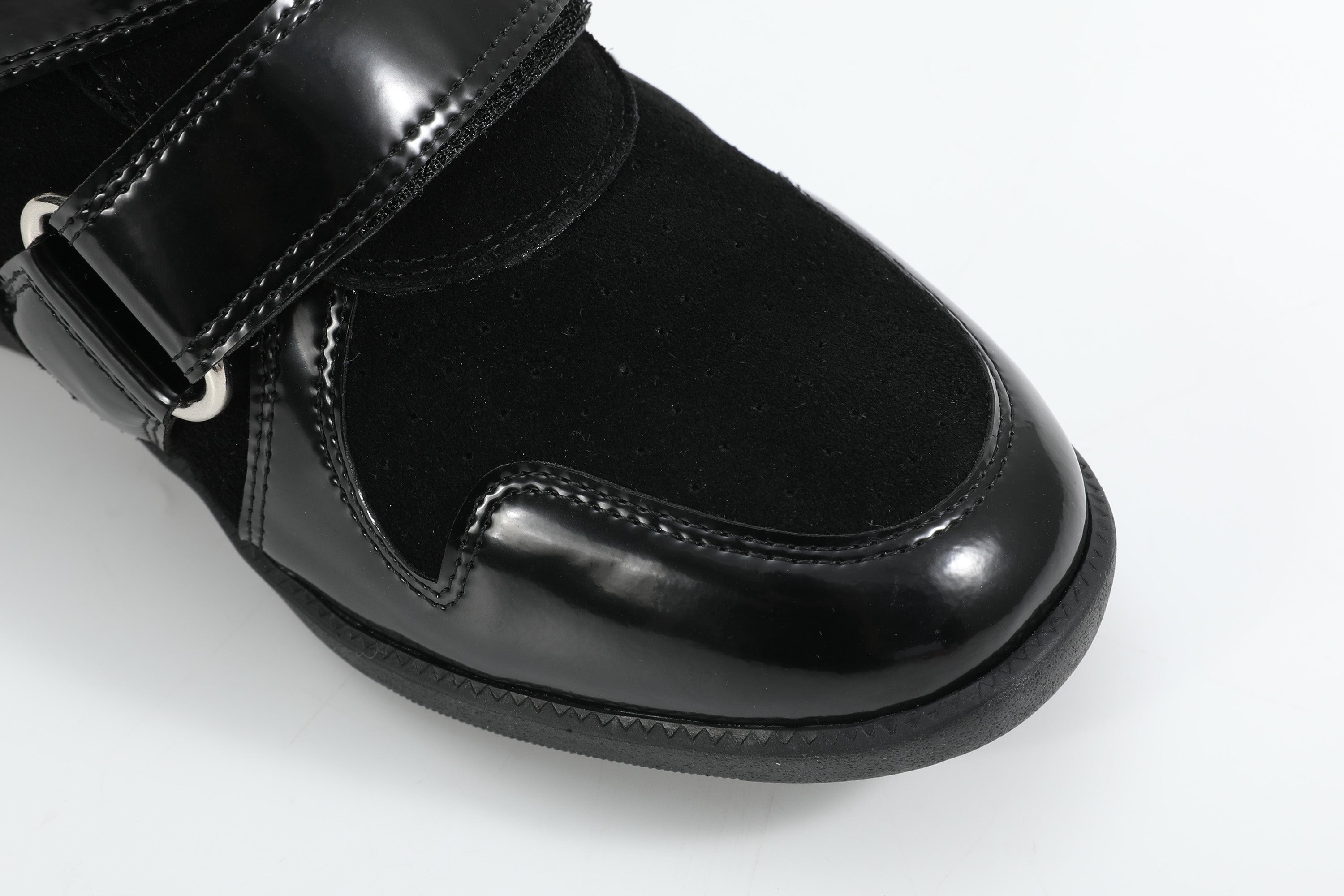 noEmosen(noE) N02 漆皮复古铆钉原创休闲厚底内增高坡跟运动板鞋