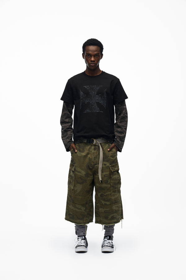 noEmosen Graphic Faux Layered Long Sleeve
