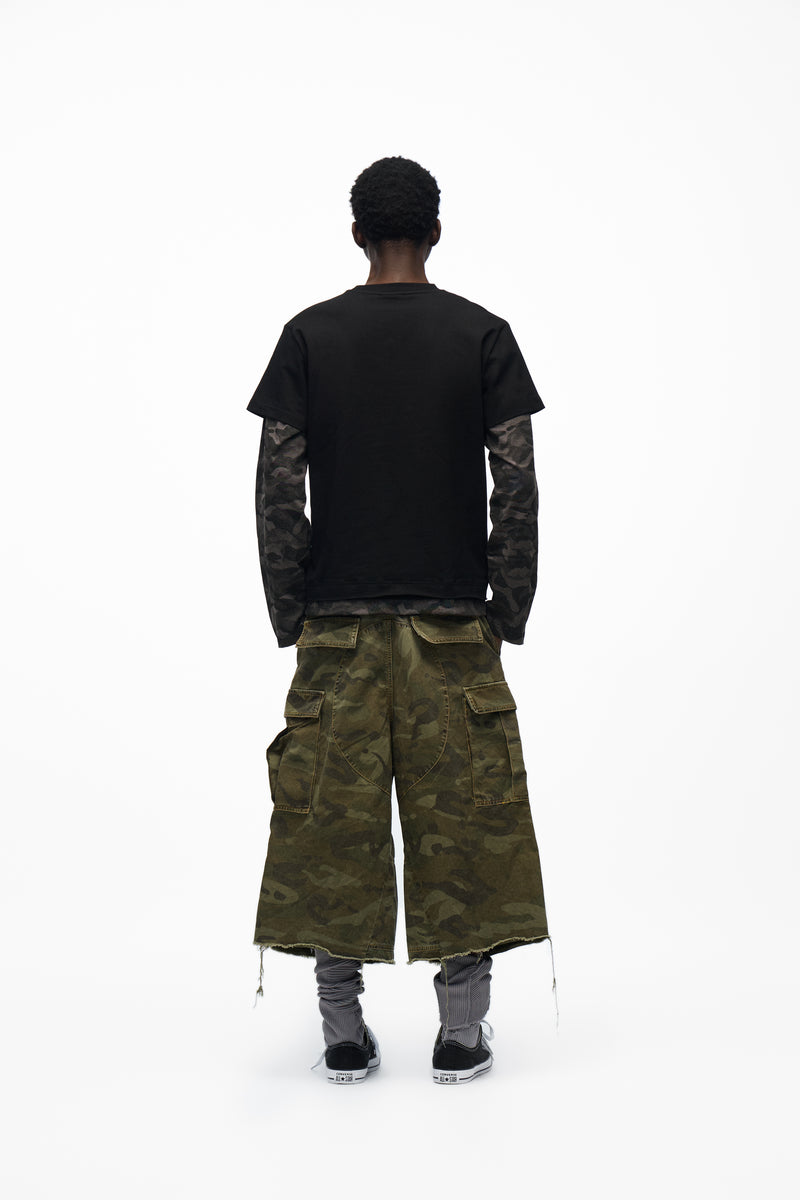 noEmosen Graphic Faux Layered Long Sleeve