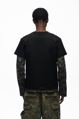 noEmosen Graphic Faux Layered Long Sleeve
