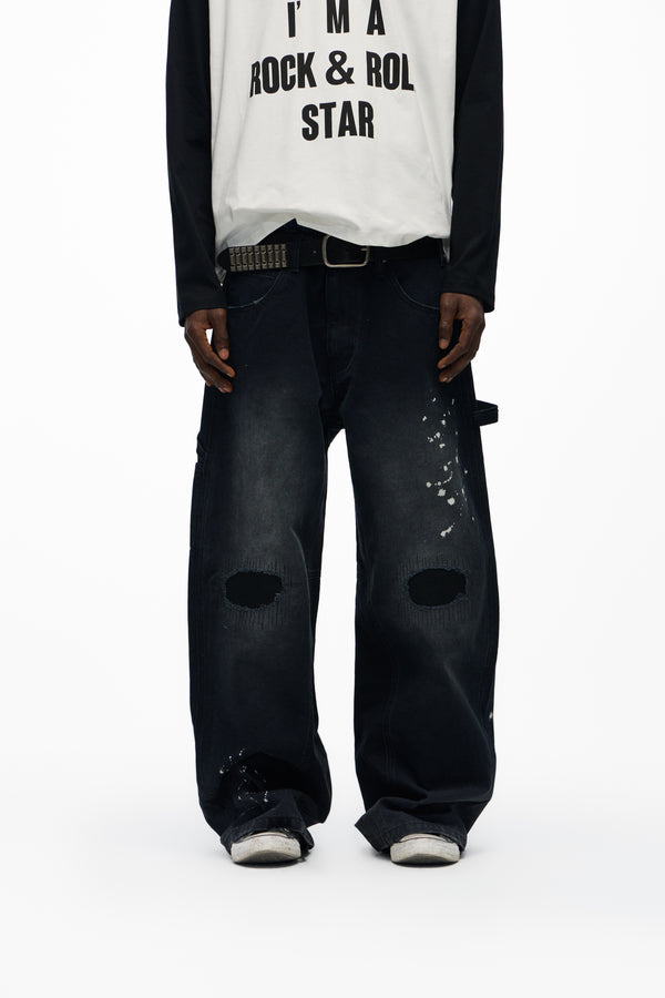 noEmosen Loose-Fit Lumberjack Pants